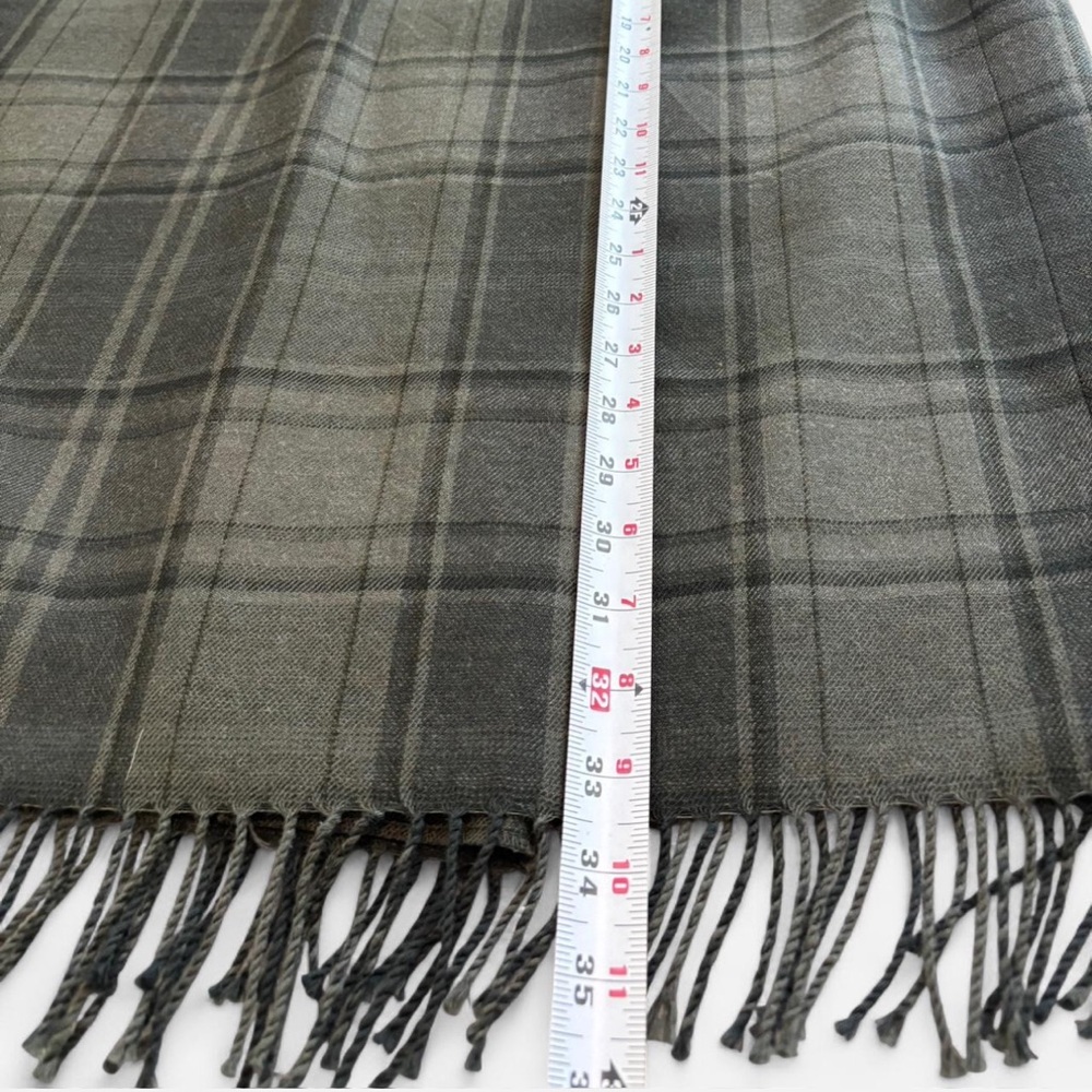 Ralph Lauren - 100% Wool Forest Green Plaid Kilt Skirt - Picture 3 of 5